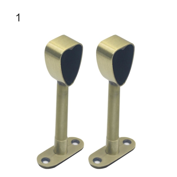 2 stk. Legering Garderobestang Takmontert Brakett Klesstativ Holder Spak Flens Jikaix[C]