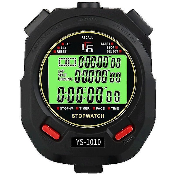 Stopwatch With Mute And Funct, Luminous Electronic Stopwatch Stopwatch For Sports (10 Memories)