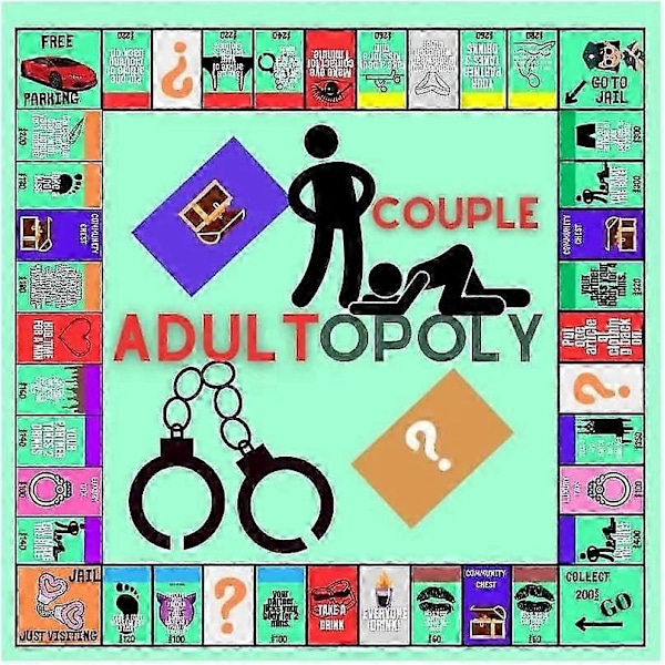 Parspel för Par, Par Adult Opoly Brädspel, Dejtkvällsideér, Intimitetskortlek för Par, Sovrumsspel för Par, Relationskortspel