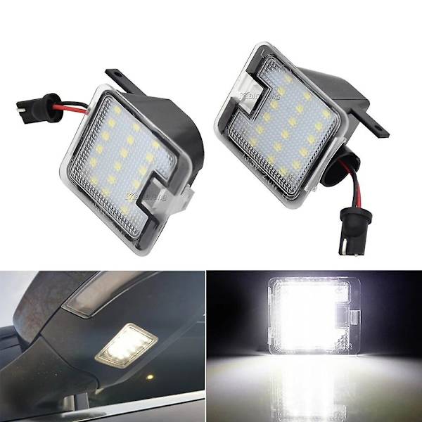 2x CANBUS LED-belysning under spegeln för Ford Focus MK3 MK2 Mondeo MKIV MKV Kuga C-Max Escape S-Max Välkomstlampa under spegeln