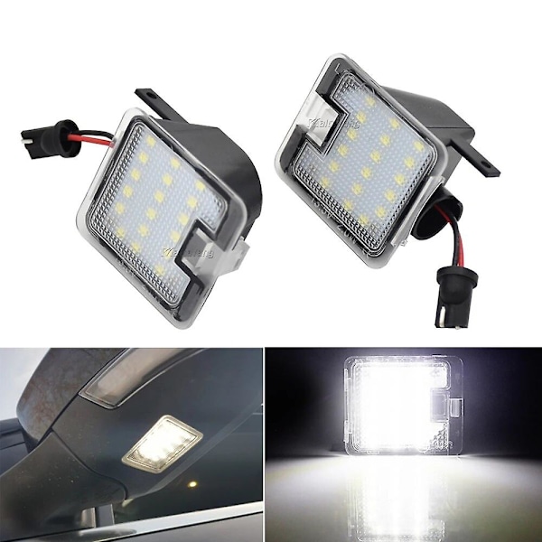 2x CANBUS LED Under Mirror Puddle Light til Ford Focus MK3 MK2 Mondeo MKIV MKV Kuga C-Max Escape S-Max Under Mirror Velkomstlys