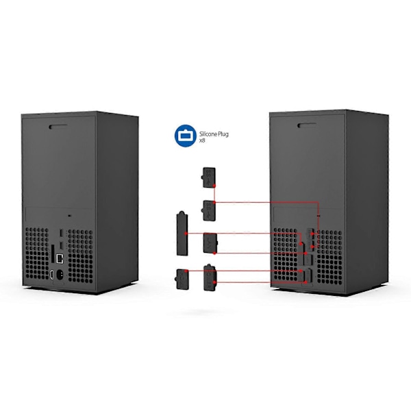 Dammfilteröverdrag Kompatibelt med Xbox Series X Konsol, Ventilationsöverdrag Dammskyddande Filteröverdrag