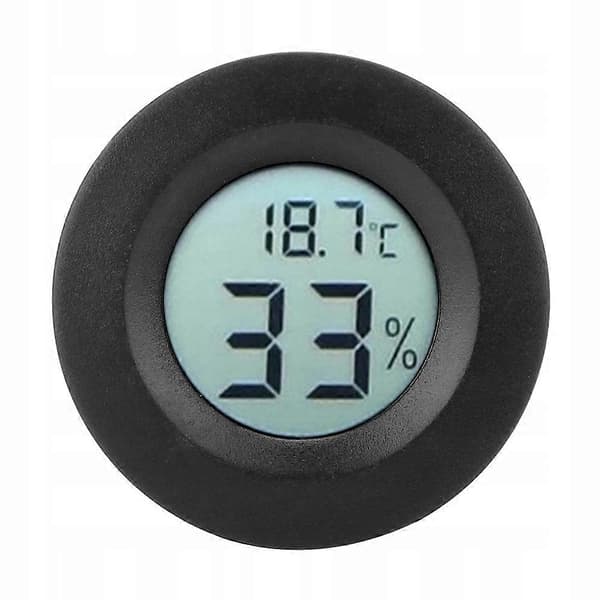 Trådløst termometer elektronisk hygrometer svart