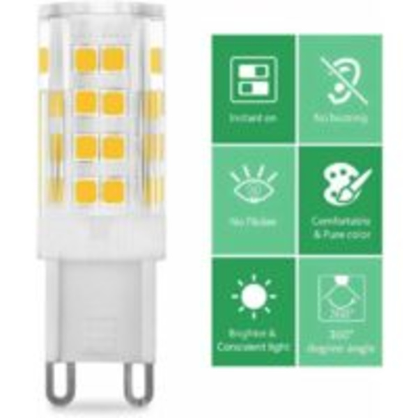 5W G9 LED pære, svarende til 40W, varm hvid 3000k, 220-240V