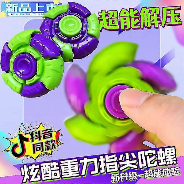 Fidget spinner gravitationsrädisa serie portabel dekompressionsleksak deformationsleksak (C)