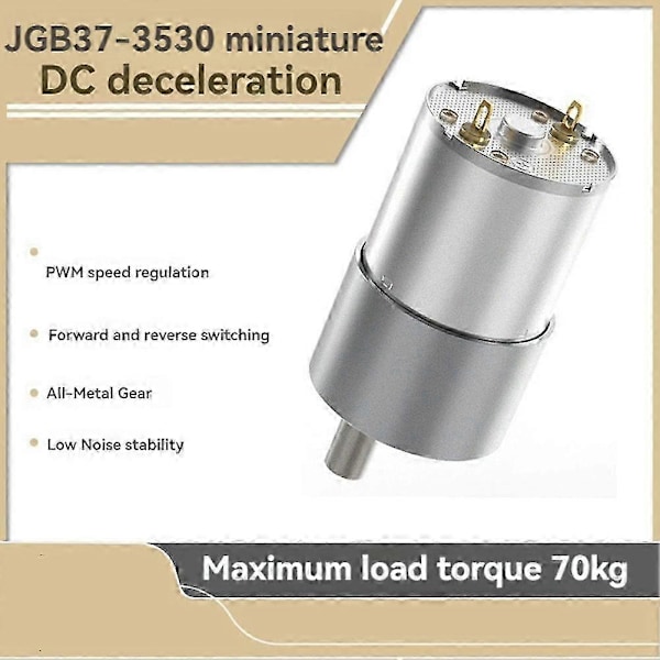 JGB37-3530 DC-motor 12V Mini DC Växelmotor Högt Vridmoment Växelmotor Metallmotor För Smarta Hem 107rpm (C)