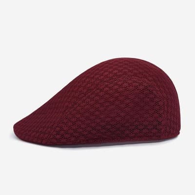 Sommer flat cap for gutter - pustende Ivy-hatt for menn (svart)