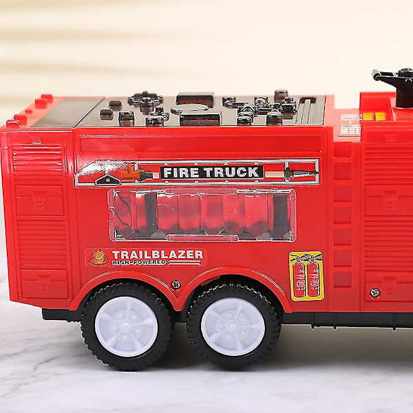Elektrisk Brandbil Leksak för Barn med Ljus och Ljud Brandbil Leksak för Barn