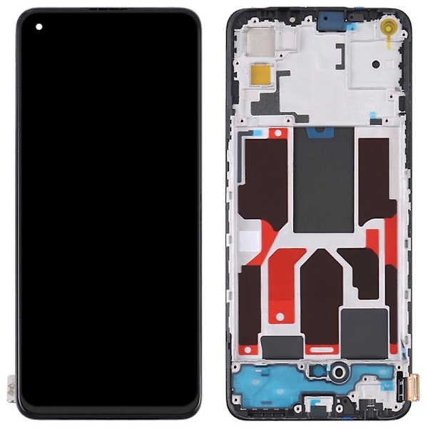 LCD-skärm och pekskärm för Oppo Reno5 5G/Find X3 Lite Grade C + Ramdel