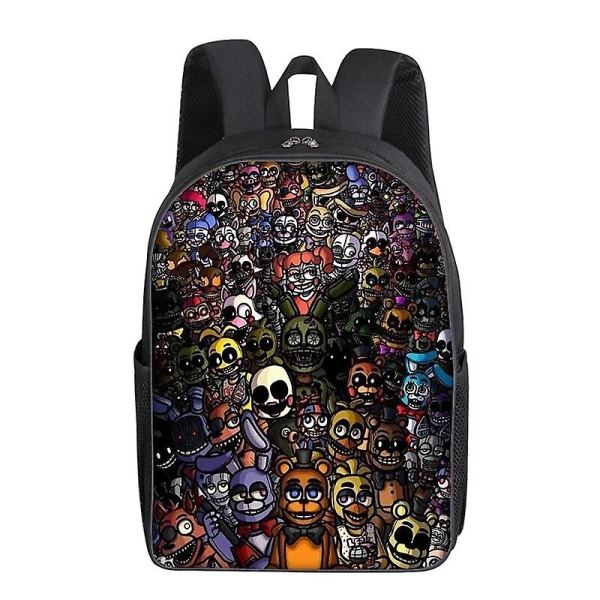Five Night At Freddy Skole Ryggsekk 3d Print Fnaf Skoleveske Tegneserie Mote Ryggsekker Laptop Vesker Student Veske Skolesekk Gave[HK] 40x28x16cm 7