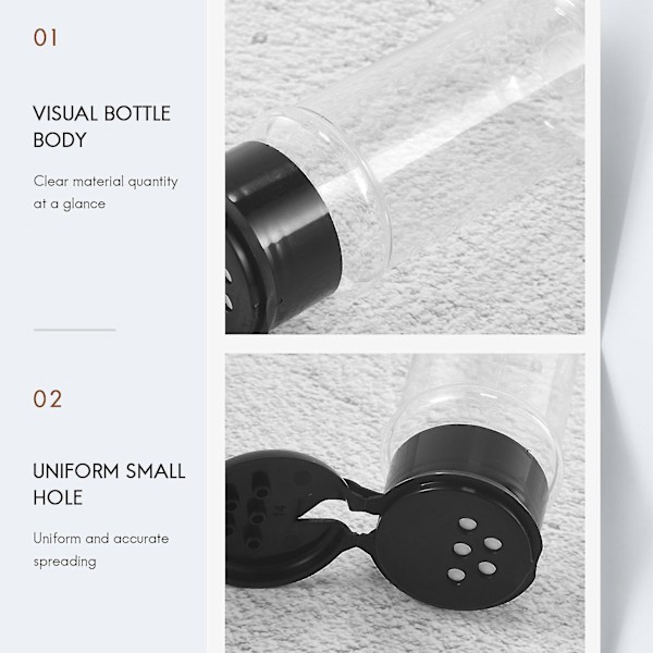 20 stk/sett 100ml Krydder Salt Pepper Shaker Svart Krydderkrukke Pepperflaske Grillkrydder Xinmu[C]