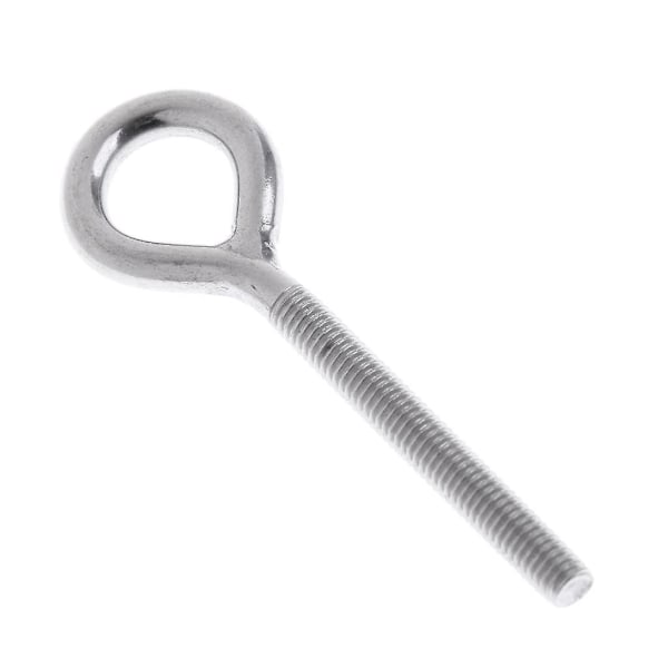 4x Rustfri Stål Øjebolt Lang Skaft Lang Gevind Svejsede Øjebolte Hardware M4 (C)