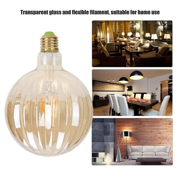 LED Vannmelonformet Lampe 4W G125 E27 220V Varm Gull