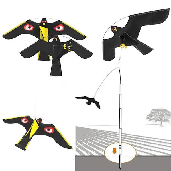 Fågelskrämma Flygande Hökfågel Drake för Trädgård Scarecrow Yard Hem Dekoration - Jordbruks Skydd -yu