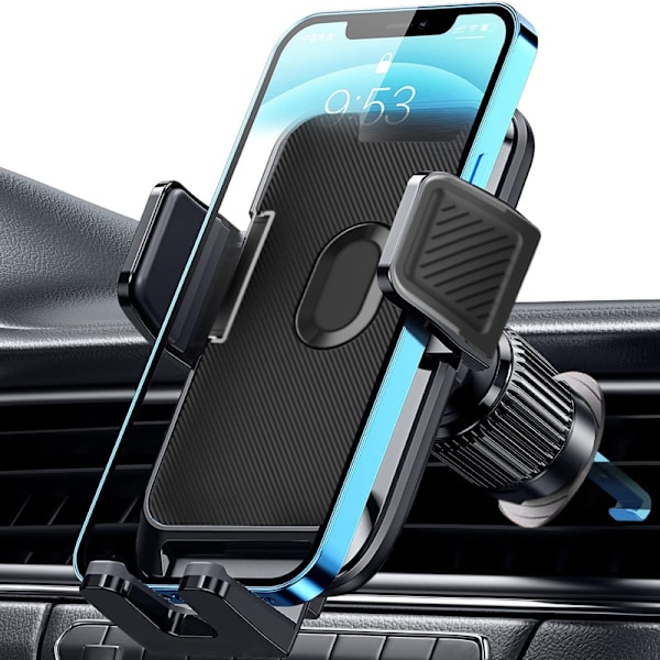 Universal Smartphone Holder - 360 Graders Svingbar Bil Luftuttak Stativ for 4-7 Tommer Android/iOS Telefon Svart