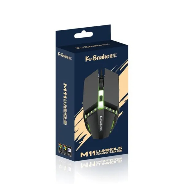 Mus Desktop Notebook Universal M11 E-Sports USB Lysende Mus