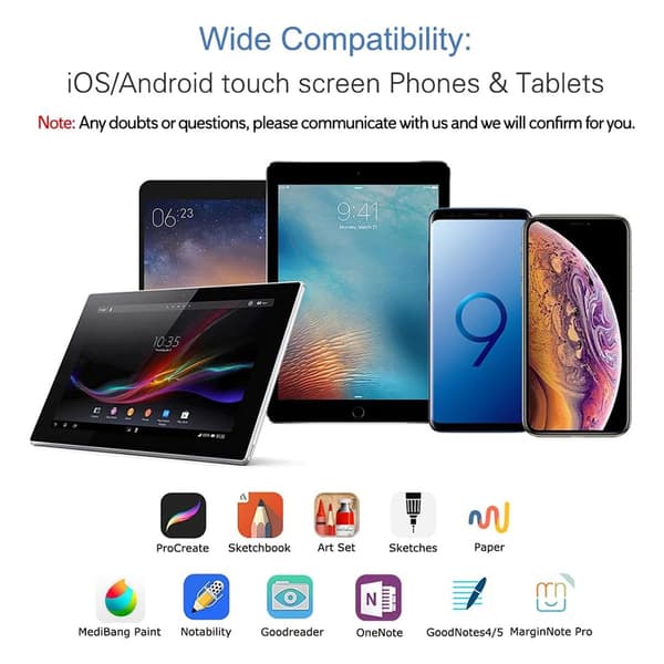 iOS- ja Android-kosketusnäyttökynä kaksoistoiminnolla