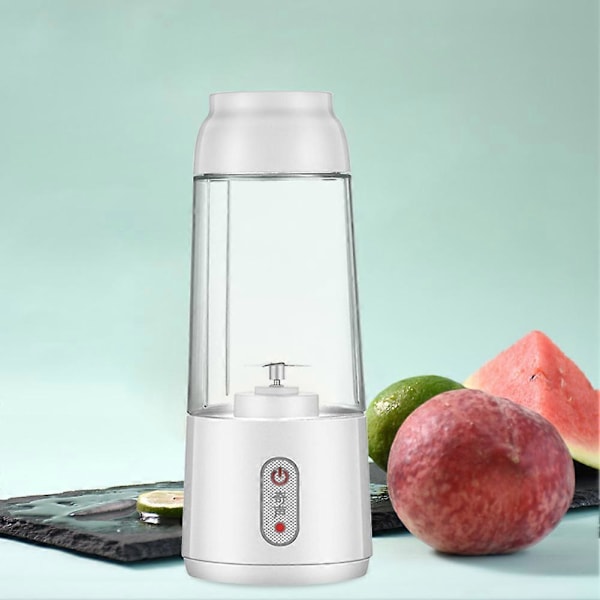 Bærbar Blender Personlig Størrelse Juicer Kopp for Smoothies Shakes USB Oppladbar Frukt Miksemaskin for Sport Reise Utendørs (C)