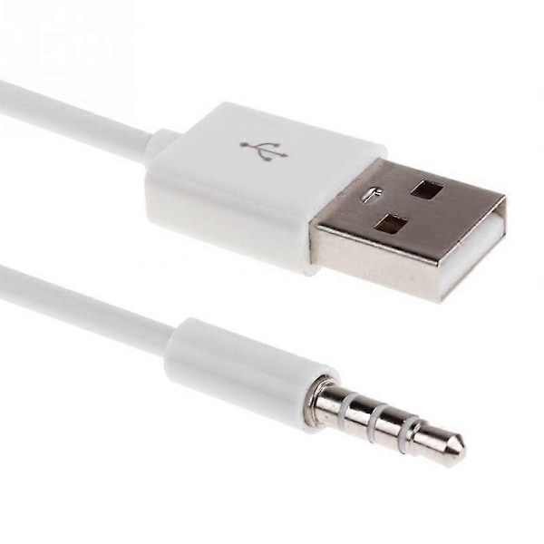 1m Anti-interferens 3.5mm Hane AUX Ljudkontakt till USB 2.0 Hane Konverteringskabel (FCC)