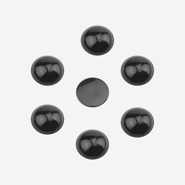 500 stk Runde Svarte Flatte Dukkeøyne 3mm-12mm Plastøyne, Assorterte Størrelser Knapperøyne For Teddybjørn Dukke Plysj Dyr Dukke Håndverk