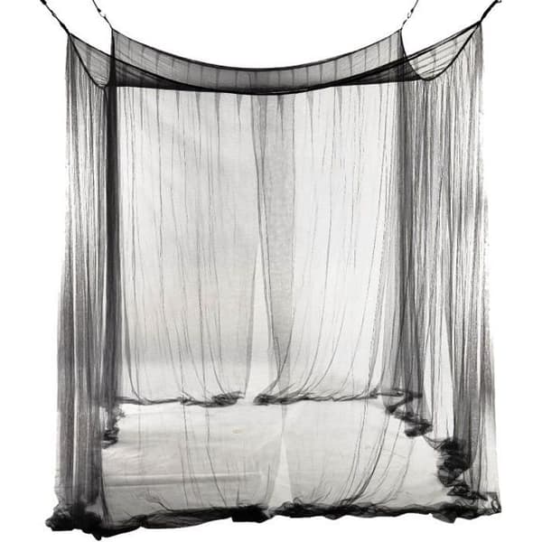 Hjørnesengehimmel - 190x210x240cm - Sort - Polyester - 4 Åbninger[YJD] Black