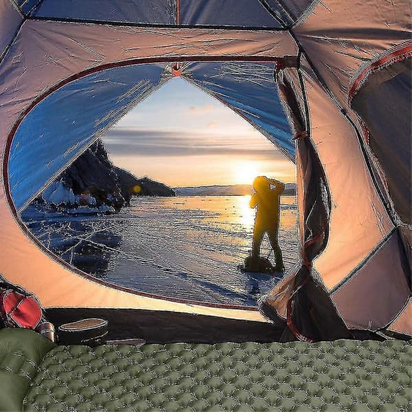 Oppblåsbar soveposepute for camping