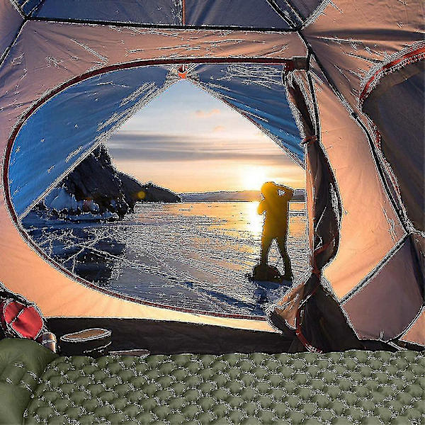 Uppblåsbar sovsäckskudde för camping