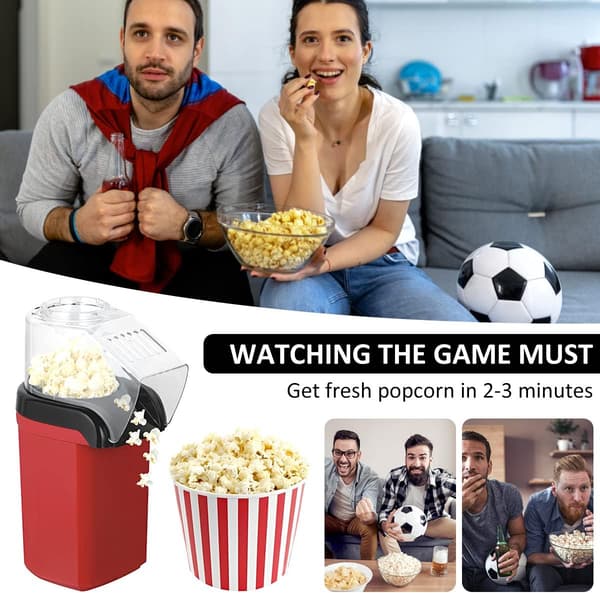 Elektrisk Popcornmaskine med Varmluft til DIY Snacking - 2 Kgs Kapacitet