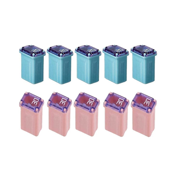 10 st 20A 30A Miniatyr Säkringar i Box FMM MCASE Typ FMM Maxi Säkringar (\"Långsam Utlösning\")