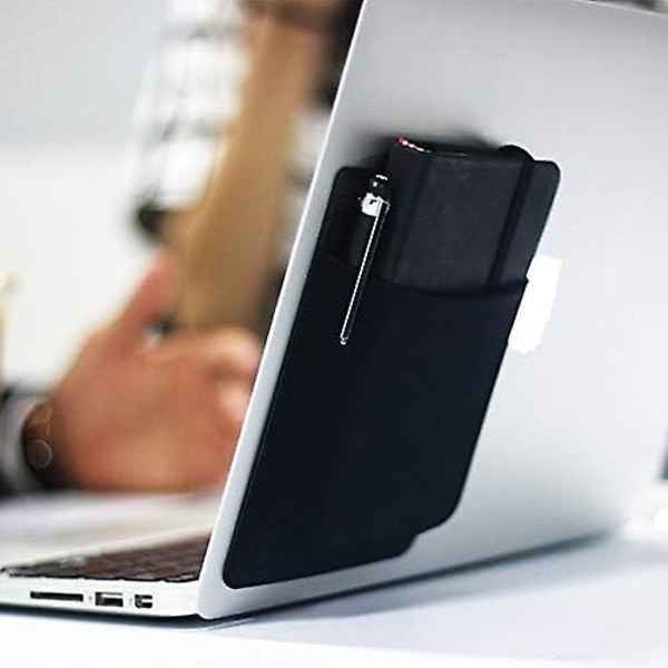 Bärbar hårddisksfodral för Laptop - SSD Solid State Drive - Återanvändbar Lim - Fäst på Extern Hårddisk Bärväska - Fickficka (Svart)