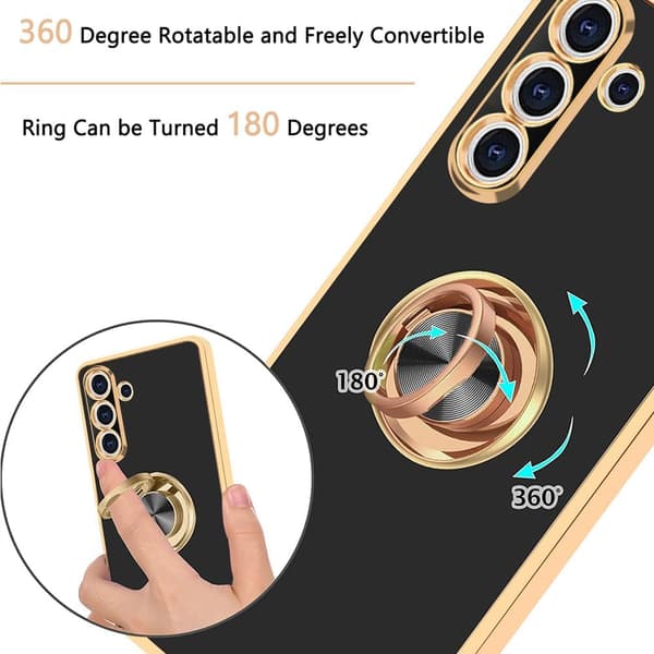 Samsung Galaxy A56 5G-deksel med stropp og ringstativ, støtsikker beskyttelse[C]