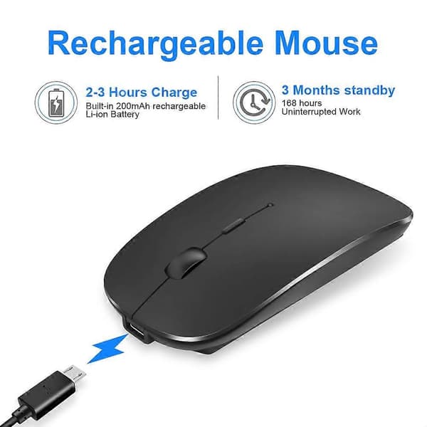 Mini Trådløs Dual-Modes Lysende Mus 4KBS 1600 DPI