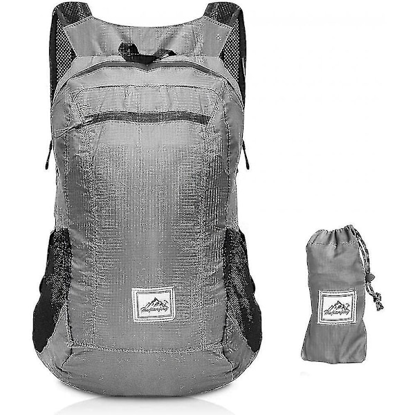 Reput Ultralight Packable 20l Taitettava Matka- ja Vaellusreppu Harmaa (C)