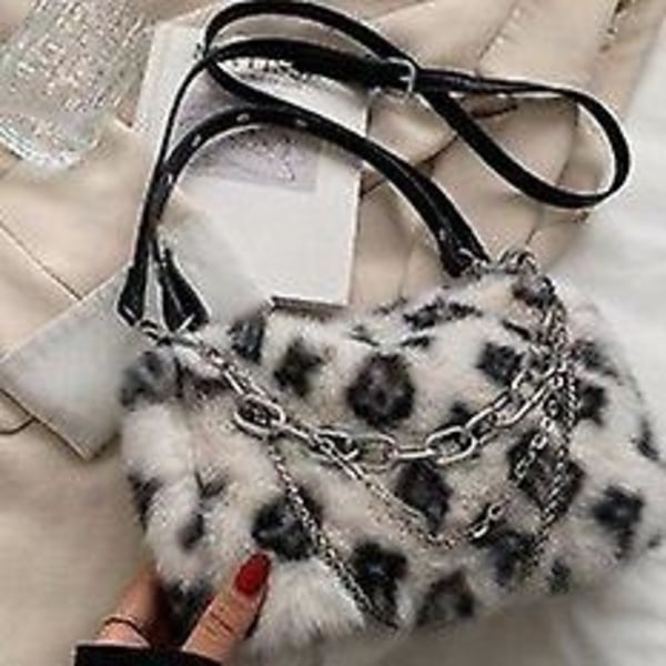 Plush Väska Höst & Vinter Armhålsväska Hög Kvalitet Handväska Damernas Nya Mode Ins Axelväska White