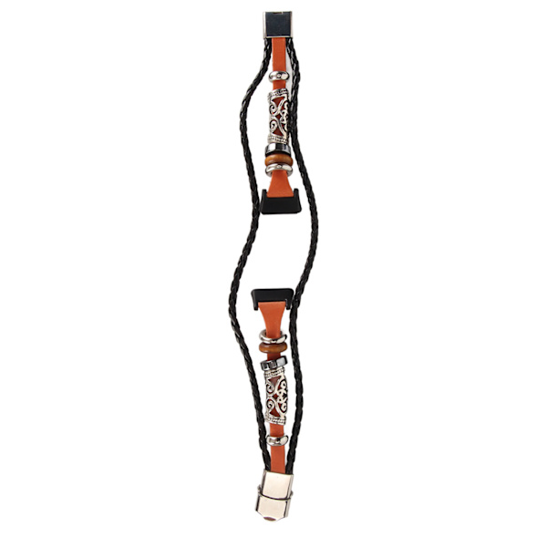 Smartwatch-armband Retro Snygg Bekväm Läder Robust Rostfritt Stål Spänne Ersättningsarmband för Huawei Band 7 Brun[C]