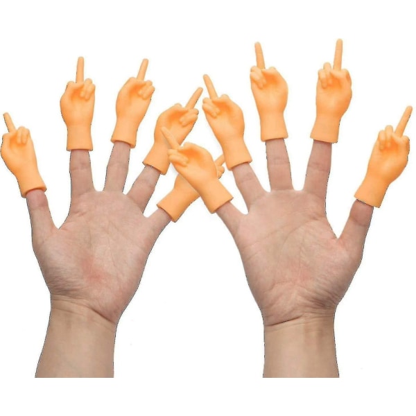 Lilla långfingerleksak 10 st dockor Minifingerhänder Miniatyrhänder med vänster hand och höger Ha