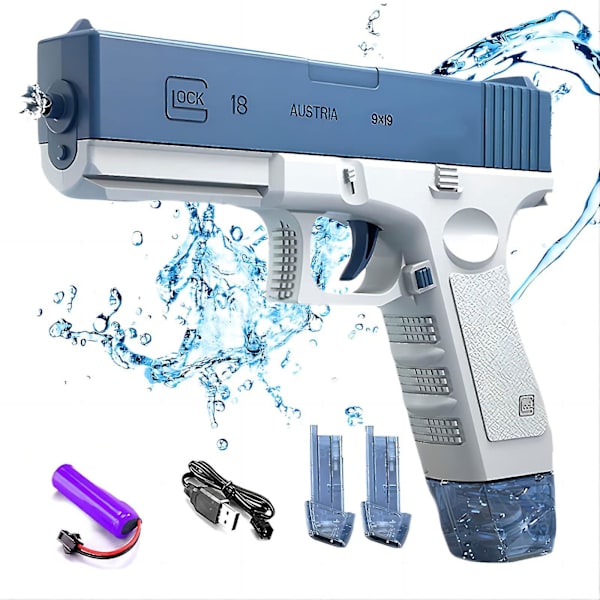 Automatiske Vandpistoler, 35 Ft Elektrisk Vandpistol Legetøj Til Børn & Voksne Kamp Legetøj[C] Blue