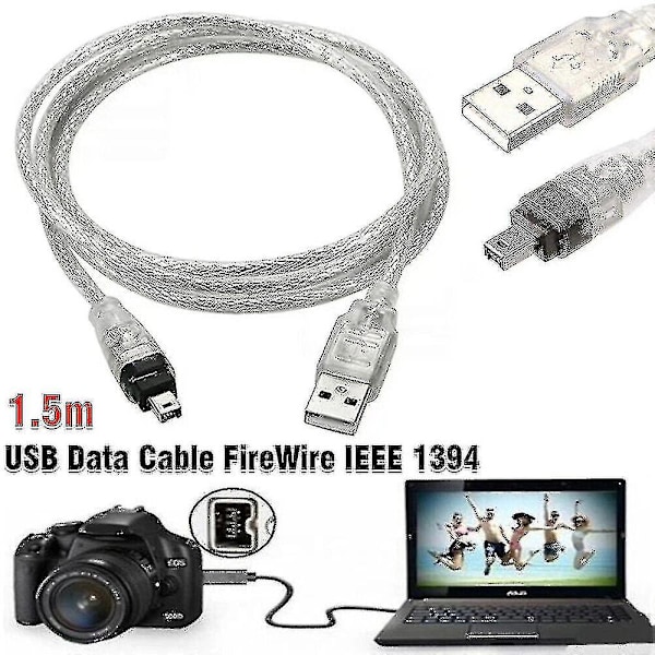 2024 För Mini DV MiniDV USB Datakabel FireWire IEEE 1394 HDV Videokamera för Redigering PC