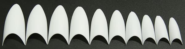 Stiletto Tips för Naglar 500 (10-pack) Transparent transparent