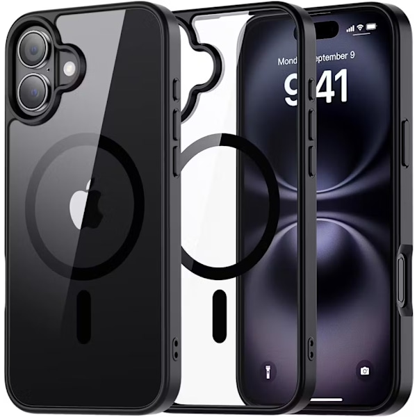 iPhone 16 Plus Musta Magsafe-kuori (C)