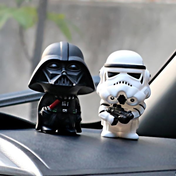 Söt Star Wars Darth Vader Stormtrooper Modell Actionfigur Leksaksbil Ornament