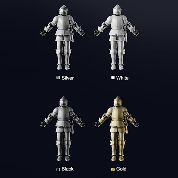 Dummy 13 Robot Actionfigur i rustning, T13 Femte generationens medeltida riddare med vapen och sköldar, helkroppsaktivitetsrobot, magnetisk spelfigur