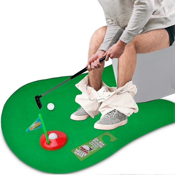 Toalett Golfspill, øv på minigolf på ethvert toalett/baderom - Flott toalett-tidlighets morsomme gaver