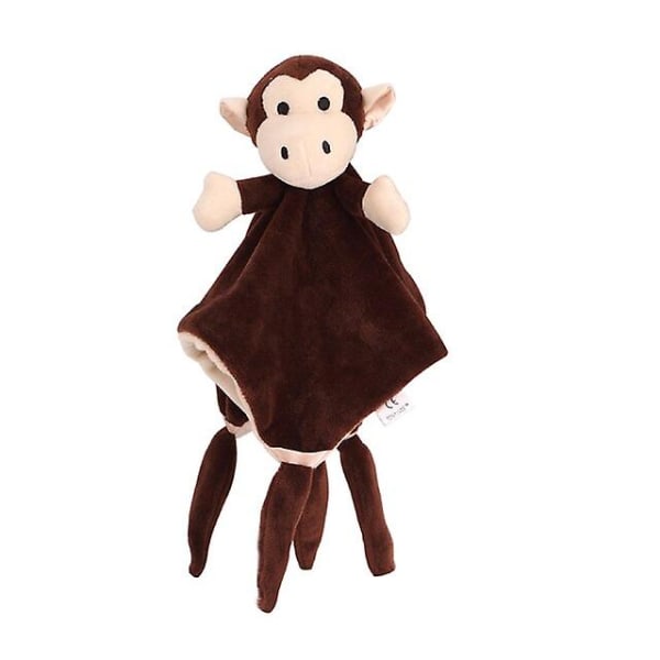 Baby Plysch Sovleksaker För Bebisar Mjuka gosedjur Baby Täcken Blidka Handduk Docka Bunny Plysch Leksaker Baby 0 12 Month Brown monkey