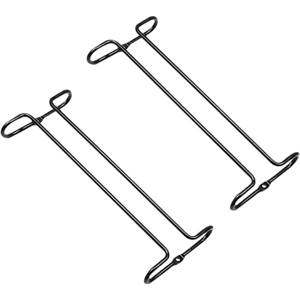 Vinglasholder til underskab, 25 x 9 x 3 cm, 2-pak (sort)