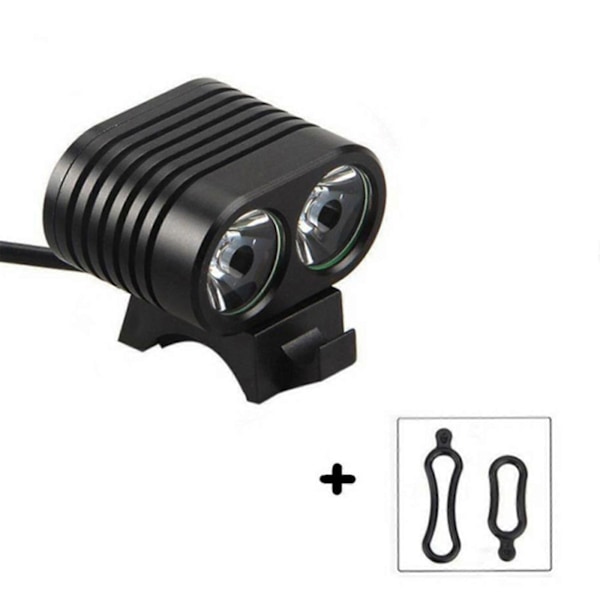 8000 Lumen XM L2 LED Sykkel Foran Hodelykt Svart