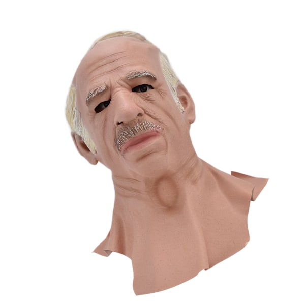 Gammal mans mask skrämmande Halloween latex mänsklig rynka ansikte huvudöverdrag kostymfest cosplay rekvisita[C]