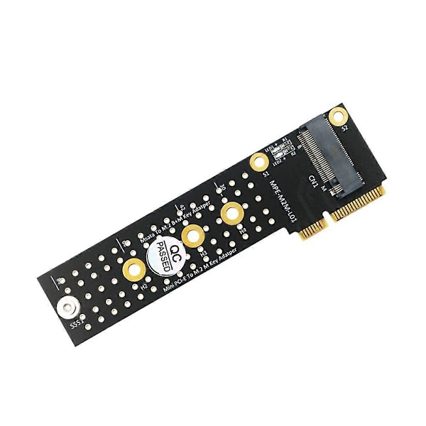 M.2 (NGFF) NVME SSD till Mini PCIe Konverterkort Mini PCI-E till M.2 M-Key Adapter Msata till M.2 B+M Ke Black