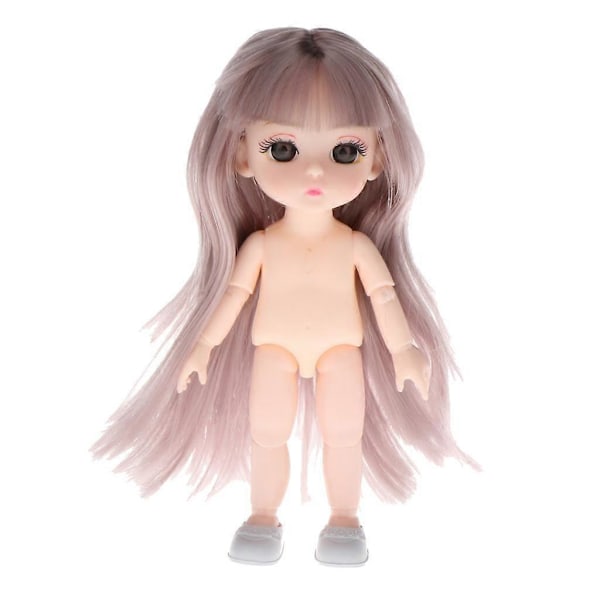 16cm BJD Dockkropp DIY Delar Vit Hud 13 Leder Flexibel Dockleksak Stil 12 (C)
