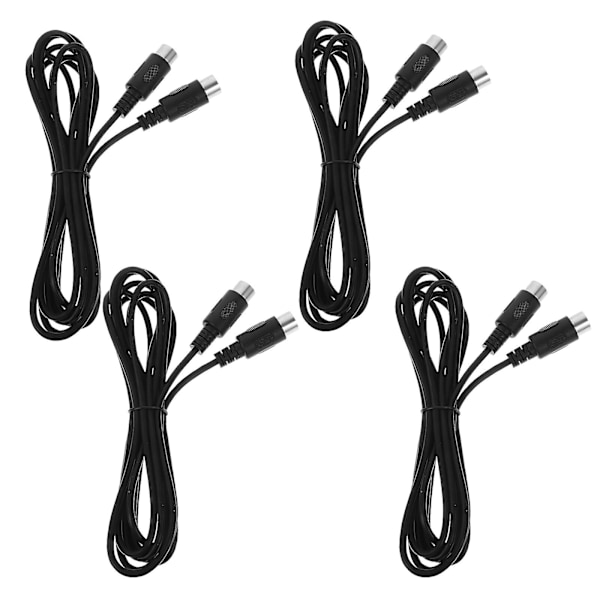 4 stk. MIDI-kabel MIDI Han til Han Kabel Musikinstrument Linje 5-polet MIDI-kabel
